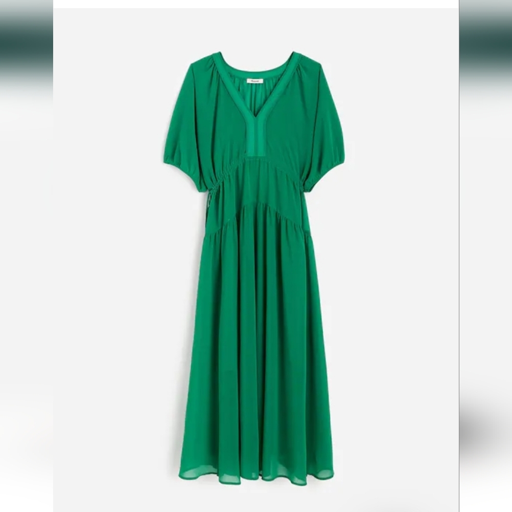 NWT Madewell Women's Sheer V-Neck Dolman Maxi Dress SzL $188 - Picture 6 of 9